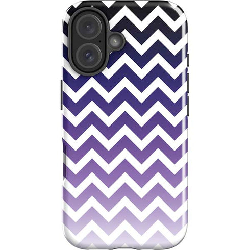Chevron Purple Ombre iPhone 16 Plus Impact Case